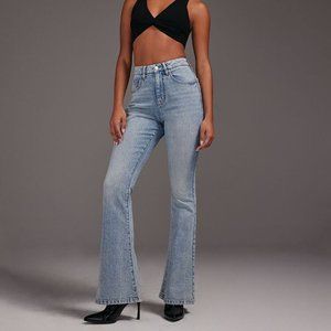 Curvy Stretch-Denim Flare Jeans